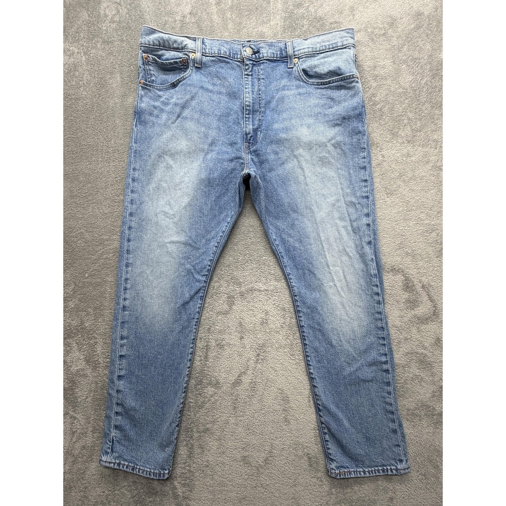 Levis Premium 512 Jeans Mens Measured 39x27 Light‎ Wash Blue Slim Tapered Denim